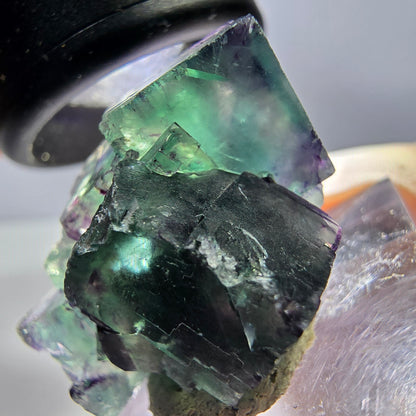 Phantom Fluorit Würfel Stufe, lila grün Okorusu, Namibia 29*23*15mm