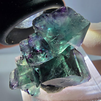 Phantom Fluorit Würfel Stufe, lila grün Okorusu, Namibia 29*23*15mm