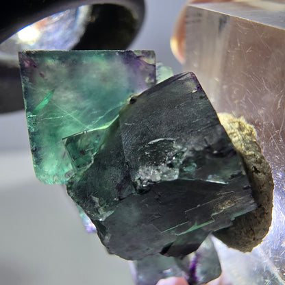 Phantom Fluorit Würfel Stufe, lila grün Okorusu, Namibia 29*23*15mm