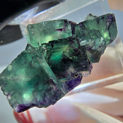 Phantom Fluorit Würfel Stufe, lila grün Okorusu, Namibia 29*23*15mm