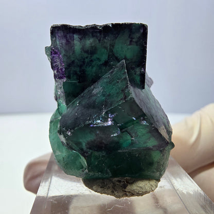 Phantom Fluorit Würfel Stufe, lila grün Okorusu, Namibia 32*25*20mm