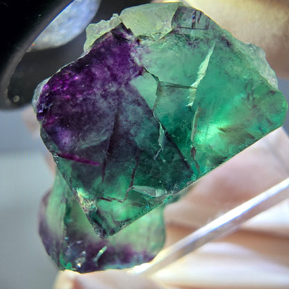 Phantom Fluorit Würfel Stufe, lila grün Okorusu, Namibia 29*20*14mm