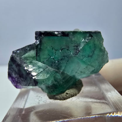 Phantom Fluorit Würfel Stufe, lila grün Okorusu, Namibia 29*20*14mm