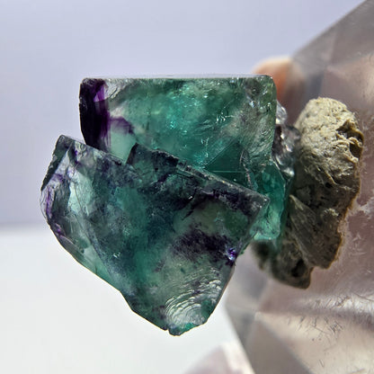 Phantom Fluorit Würfel Stufe, lila grün Okorusu, Namibia 18*12*11mm