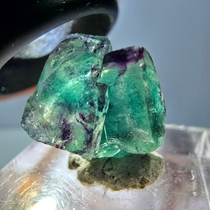 Phantom Fluorit Würfel Stufe, lila grün Okorusu, Namibia 18*12*11mm