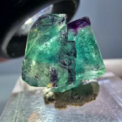 Phantom Fluorit Würfel Stufe, lila grün Okorusu, Namibia 18*12*11mm