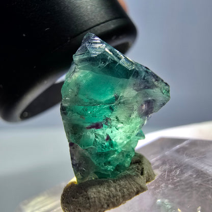 Phantom Fluorit Würfel Stufe, lila grün Okorusu, Namibia 18*12*11mm
