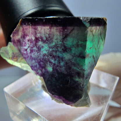 Phantom Fluorit Würfel Stufe, lila grün Okorusu, Namibia 29*26*20mm