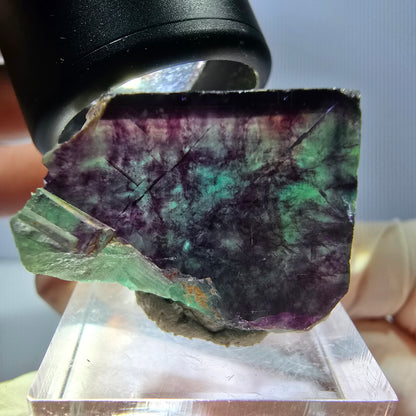 Phantom Fluorit Würfel Stufe, lila grün Okorusu, Namibia 29*26*20mm