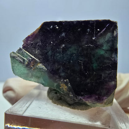 Phantom Fluorit Würfel Stufe, lila grün Okorusu, Namibia 29*26*20mm