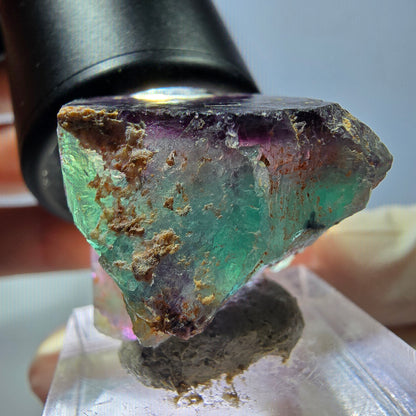 Phantom Fluorit Würfel Stufe, lila grün Okorusu, Namibia 29*26*20mm