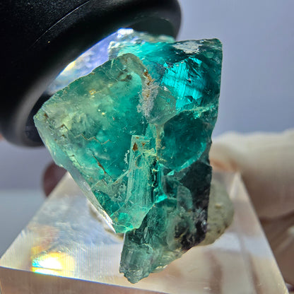 Phantom Fluorit Würfel Stufe, lila grün Okorusu, Namibia 27*22*16mm