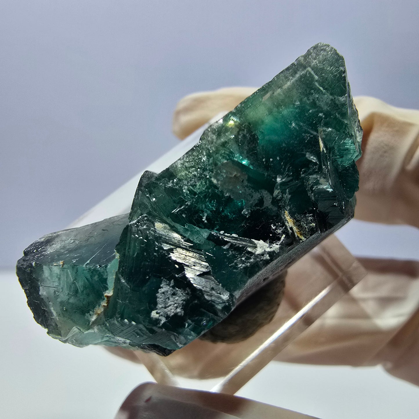 Phantom Fluorit Würfel Stufe, lila grün Okorusu, Namibia 27*22*16mm