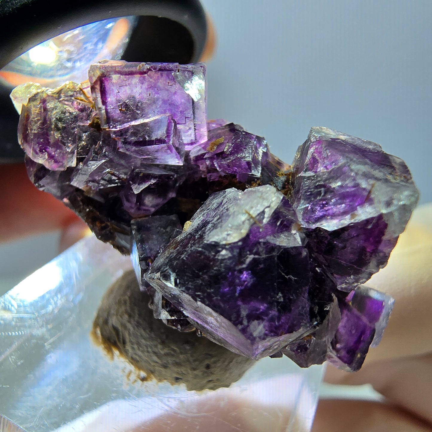 Phantom Fluorit Würfel Stufe, lila Okorusu, Namibia 38*24*20mm