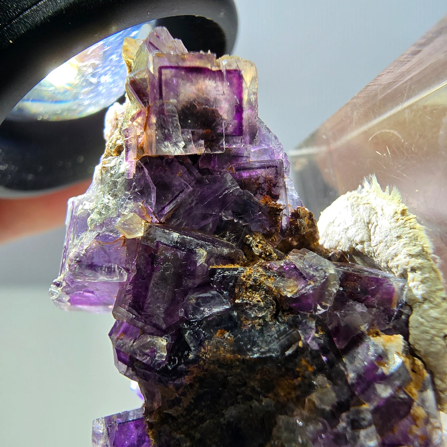 Phantom Fluorit Würfel Stufe, lila Okorusu, Namibia 38*24*20mm