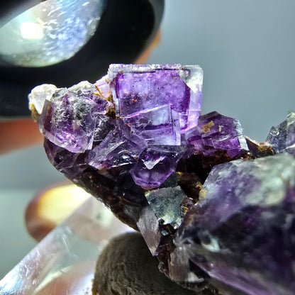 Phantom Fluorit Würfel Stufe, lila Okorusu, Namibia 38*24*20mm