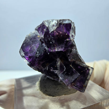 Phantom Fluorit Würfel Stufe, lila Okorusu, Namibia 38*24*20mm