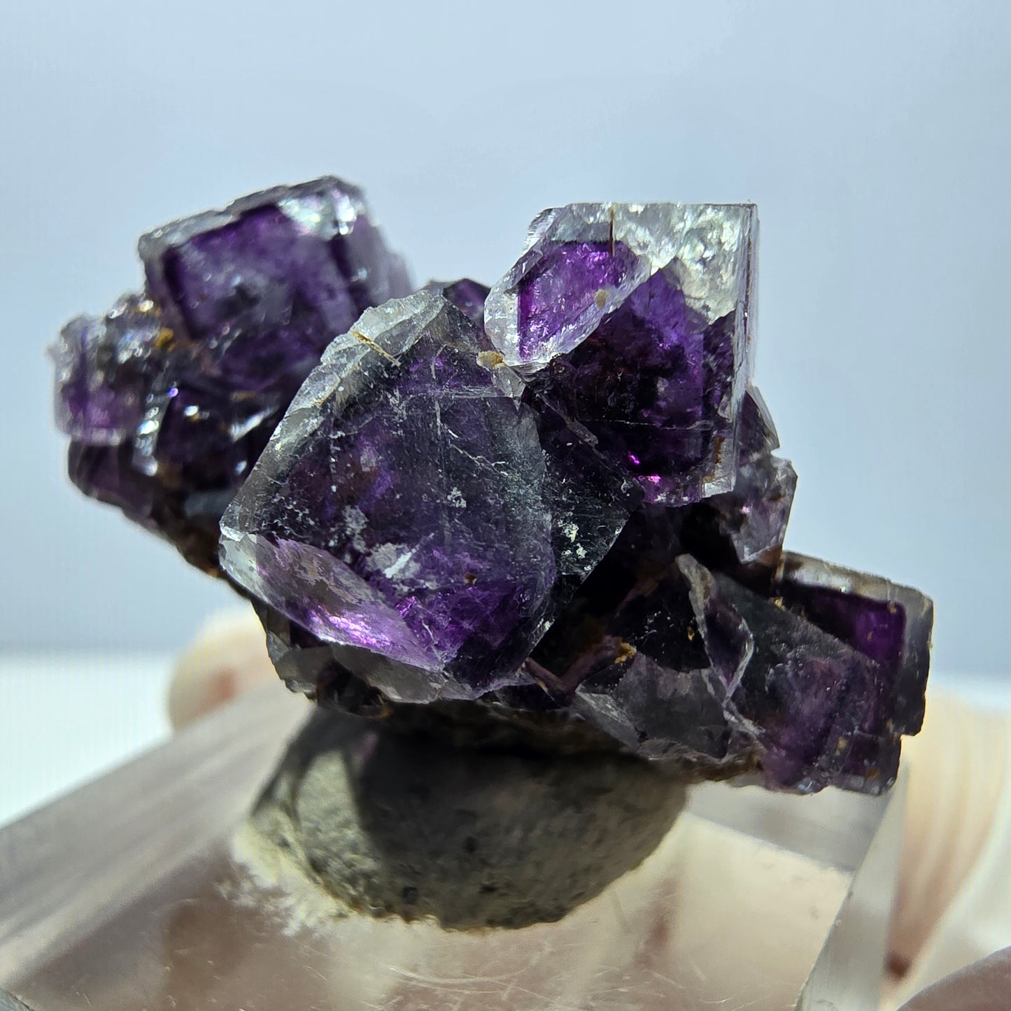Phantom Fluorit Würfel Stufe, lila Okorusu, Namibia 38*24*20mm