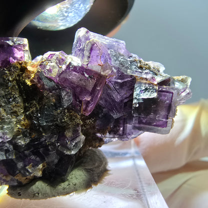 Phantom Fluorit Würfel Stufe, lila Okorusu, Namibia 38*24*20mm