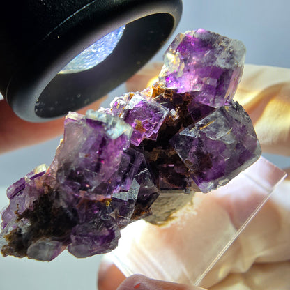 Phantom Fluorit Würfel Stufe, lila Okorusu, Namibia 38*24*20mm