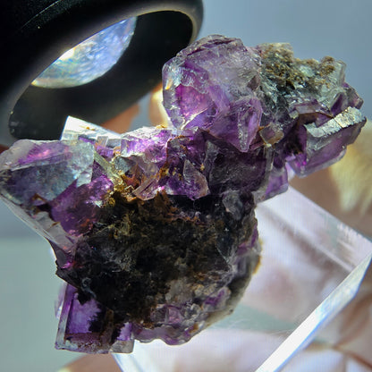 Phantom Fluorit Würfel Stufe, lila Okorusu, Namibia 38*24*20mm