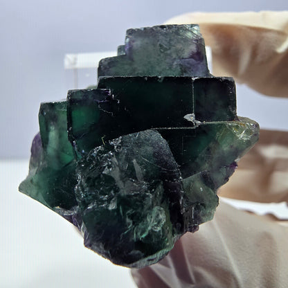 Phantom Fluorit Würfel Stufe, lila grün Okorusu, Namibia 34*29*21mm