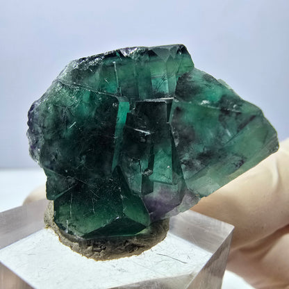 Phantom Fluorit Würfel Stufe, lila grün Okorusu, Namibia 38*32*16mm