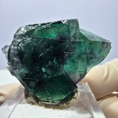 Phantom Fluorit Würfel Stufe, lila grün Okorusu, Namibia 38*32*16mm
