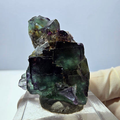Phantom Fluorit Würfel Stufe, lila grün Okorusu, Namibia 43*29*20mm