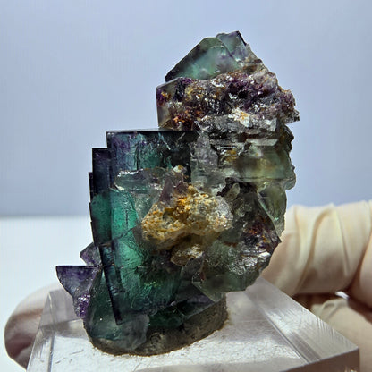 Phantom Fluorit Würfel Stufe, lila grün Okorusu, Namibia 43*29*20mm