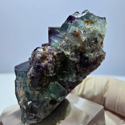 Phantom Fluorit Würfel Stufe, lila grün Okorusu, Namibia 43*29*20mm
