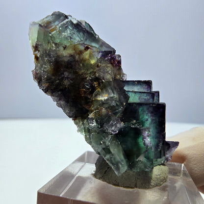 Phantom Fluorit Würfel Stufe, lila grün Okorusu, Namibia 43*29*20mm