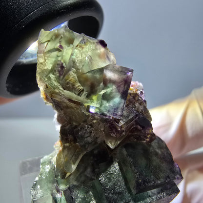Phantom Fluorit Würfel Stufe, lila grün Okorusu, Namibia 43*29*20mm