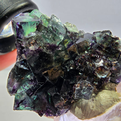 Phantom Fluorit Würfel Stufe, lila grün Okorusu, Namibia 36*35*21mm
