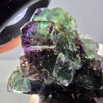 Phantom Fluorit Würfel Stufe, lila grün Okorusu, Namibia 36*35*21mm