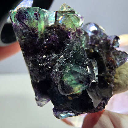 Phantom Fluorit Würfel Stufe, lila grün Okorusu, Namibia 36*35*21mm