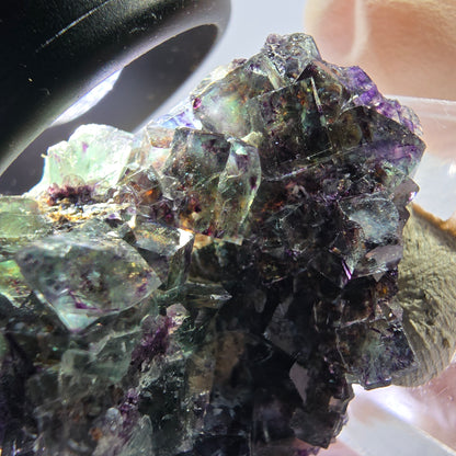Phantom Fluorit Würfel Stufe, lila grün Okorusu, Namibia 36*35*21mm