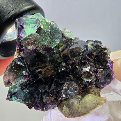 Phantom Fluorit Würfel Stufe, lila grün Okorusu, Namibia 36*35*21mm