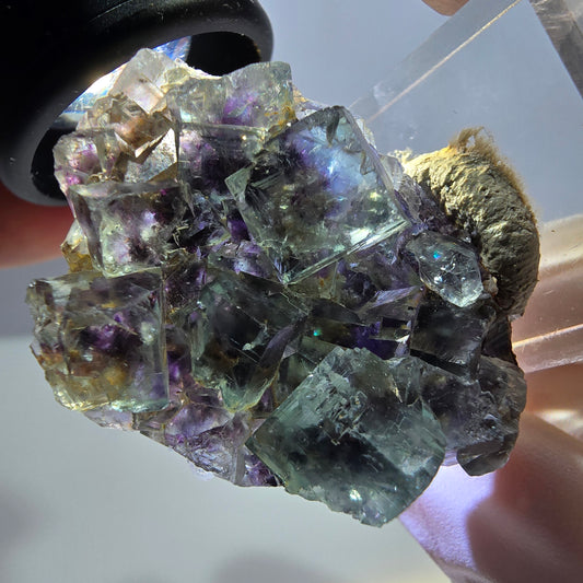 Phantom Fluorit Würfel Stufe, lila grün Okorusu, Namibia 40*30*14mm