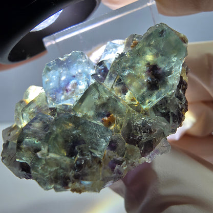 Phantom Fluorit Würfel Stufe, lila grün Okorusu, Namibia 40*30*14mm