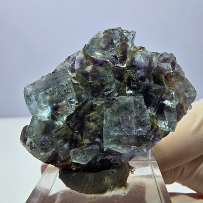 Phantom Fluorit Würfel Stufe, lila grün Okorusu, Namibia 40*30*14mm