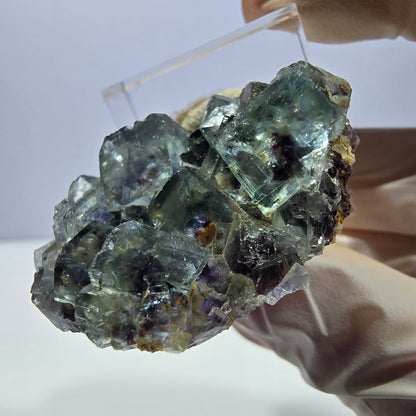 Phantom Fluorit Würfel Stufe, lila grün Okorusu, Namibia 40*30*14mm