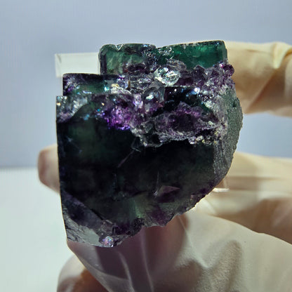 Phantom Fluorit Würfel Stufe, lila grün Okorusu, Namibia 36*22*16mm