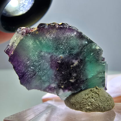Phantom Fluorit Würfel Stufe, lila grün Okorusu, Namibia 36*22*16mm
