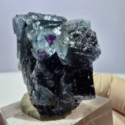 Phantom Fluorit Würfel Stufe, lila grün Okorusu, Namibia 38*28*15mm