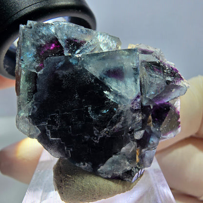 Phantom Fluorit Würfel Stufe, lila grün Okorusu, Namibia 38*28*15mm