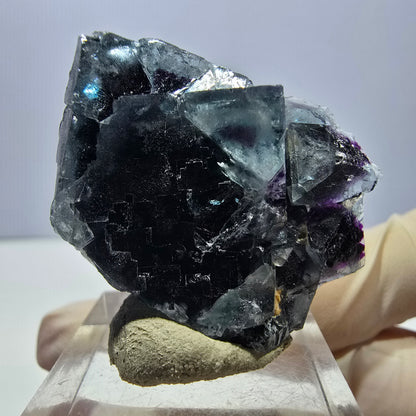 Phantom Fluorit Würfel Stufe, lila grün Okorusu, Namibia 38*28*15mm