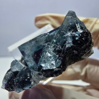 Phantom Fluorit Würfel Stufe, lila grün Okorusu, Namibia 38*28*15mm