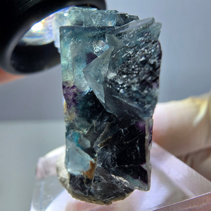Phantom Fluorit Würfel Stufe, lila grün Okorusu, Namibia 38*28*15mm