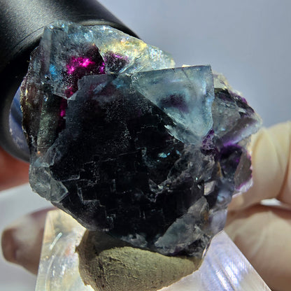 Phantom Fluorit Würfel Stufe, lila grün Okorusu, Namibia 38*28*15mm